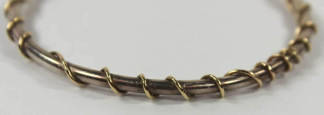 STERLING (925) SILVER BANGLE - 2