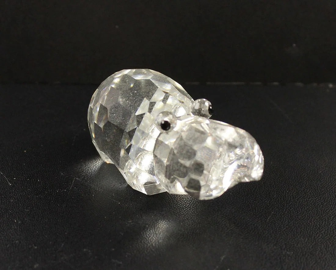 SWAROVSKI SILVER CRYSTAL HIPPOPOTAMUS FIGURINE (1 of 3)