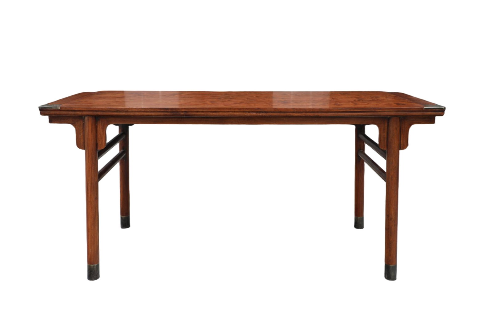 A PADAUK PAINTING TABLE WITH WRAPPED CORNERS: Padauk Painting Table with Wrapped Corners