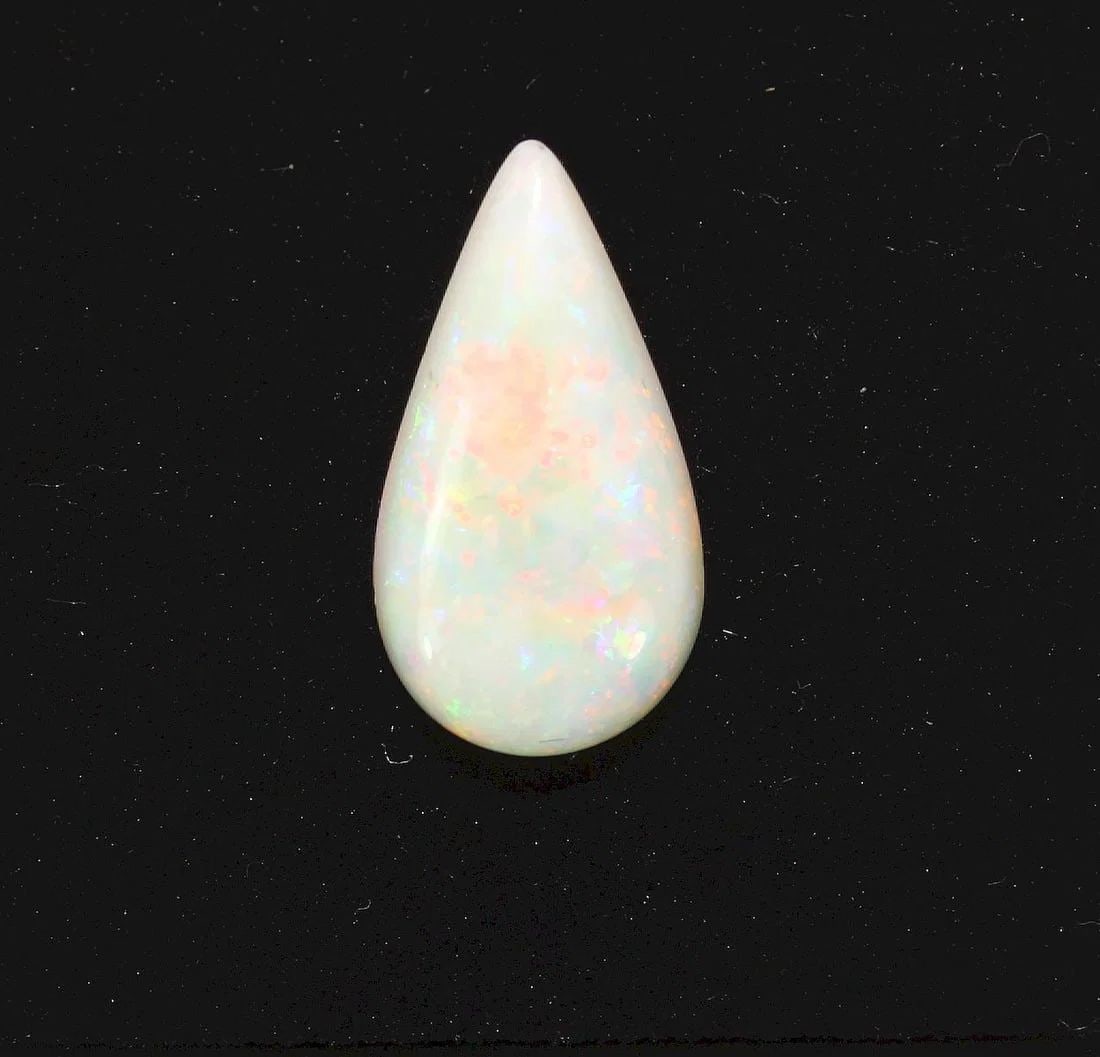 AUSTRALIAN TEARDROP SOLID SEMI-BLACK OPAL: Australian Teardrop Solid Semi-Black Opal