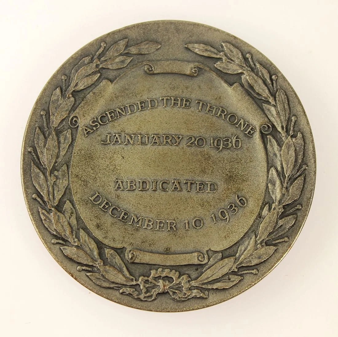 GREAT BRITAIN 1936 'EDWARD VIII ABDICATION' MEDAL, ABOUT UNCIRCULATED: Great Britain 1936 'Edward VIII Abdication' Medal, about Uncirculated