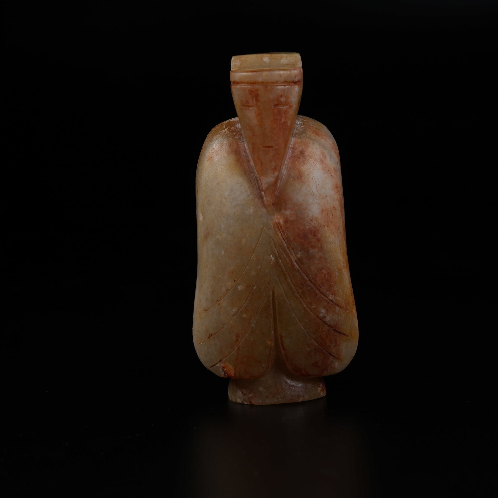 A ARCHAIC JADE WENGZHONG ORNAMENT: Archaic Jade Wengzhong Ornament