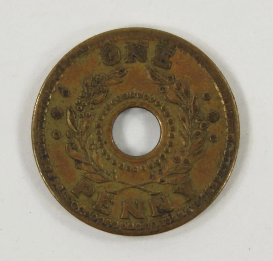 WWII - AUSTRALIA/NEW ZEALAND INTERNMENT CAMPS PENNY, EXTREMELY FINE: WWII - Australia/New Zealand Internment Camps Penny, Extremely fine