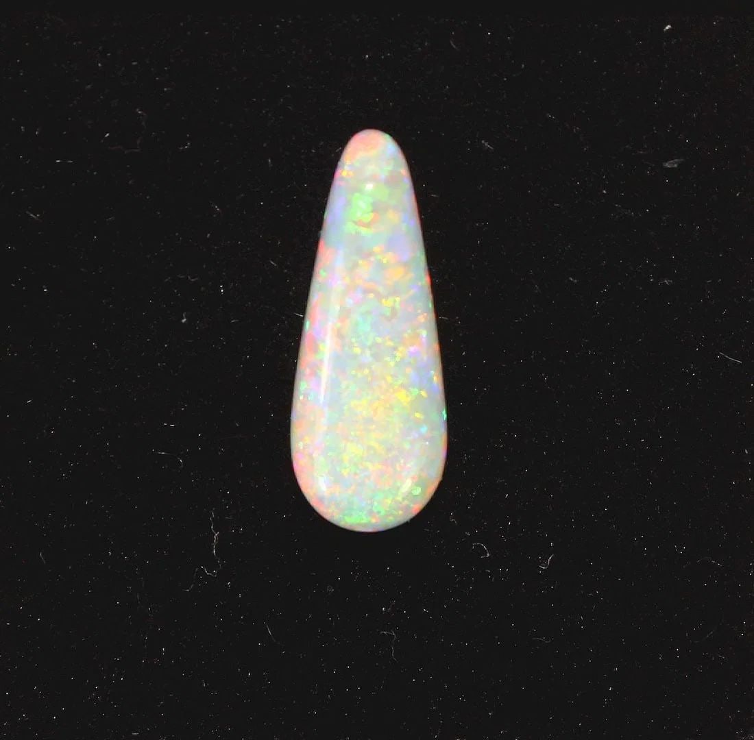 AUSTRALIAN TEARDROP SOLID SEMI-BLACK OPAL: Australian Teardrop Solid Semi-Black Opal