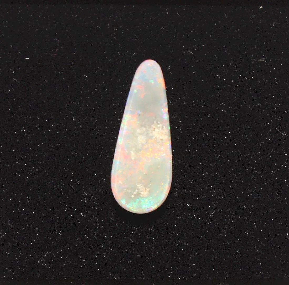 AUSTRALIAN TEARDROP SOLID SEMI-BLACK OPAL - 2