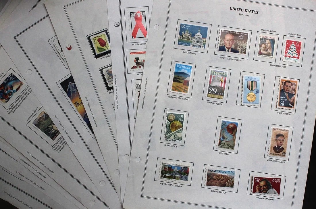 U.S.A. SELECTION OF STAMPS ISSUED BETWEEN 1991 - 1994, MINT CONDITION (435 STAMPS) (1 of 2)