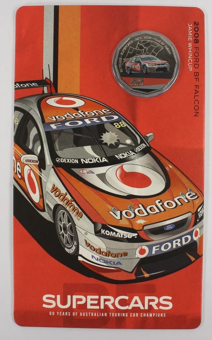 AUSTRALIA 2020 '2008 FORD BF FALCON' COLOURED 50C, UNCIRCULATED (1 of 2)