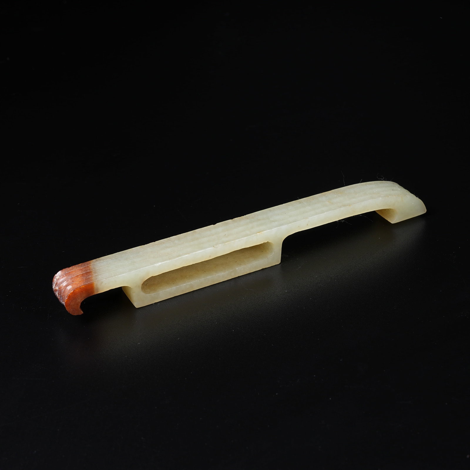 A MEDIEVAL JADE BELT ORNAMENT (1 of 8)