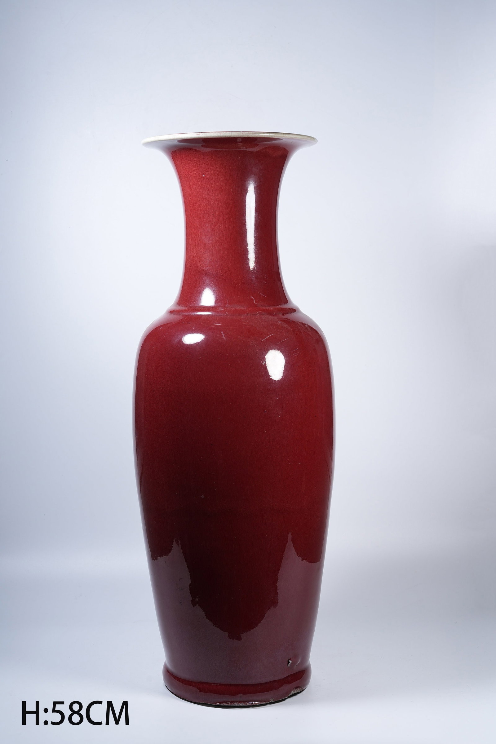 A SACRIFICIAL RED GLAZE OFFICIAL VASE (1 of 9)