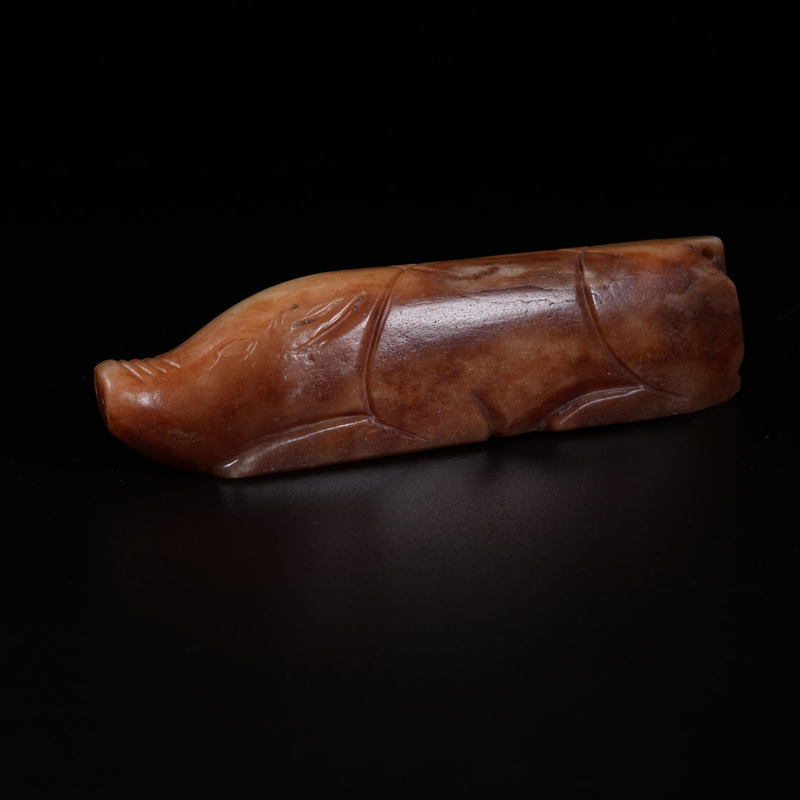A ARCHAIC JADE HAND GRIP: Archaic Jade Hand Grip