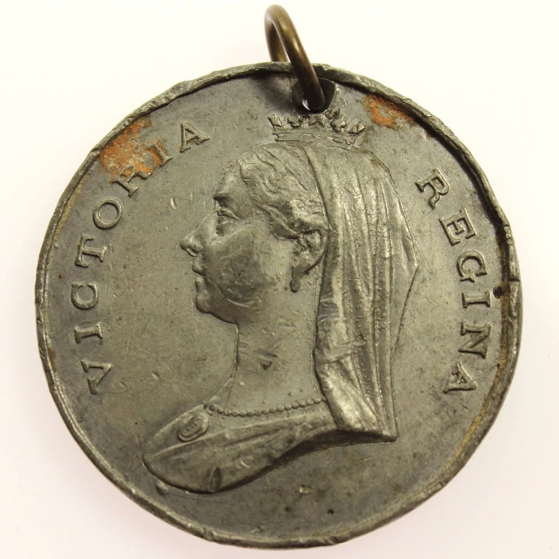 GREAT BRITAIN 1897 'DIAMOND JUBILEE' MEDAL IN WHITE METAL: Great Britain 1897 'Diamond Jubilee' Medal in White Metal