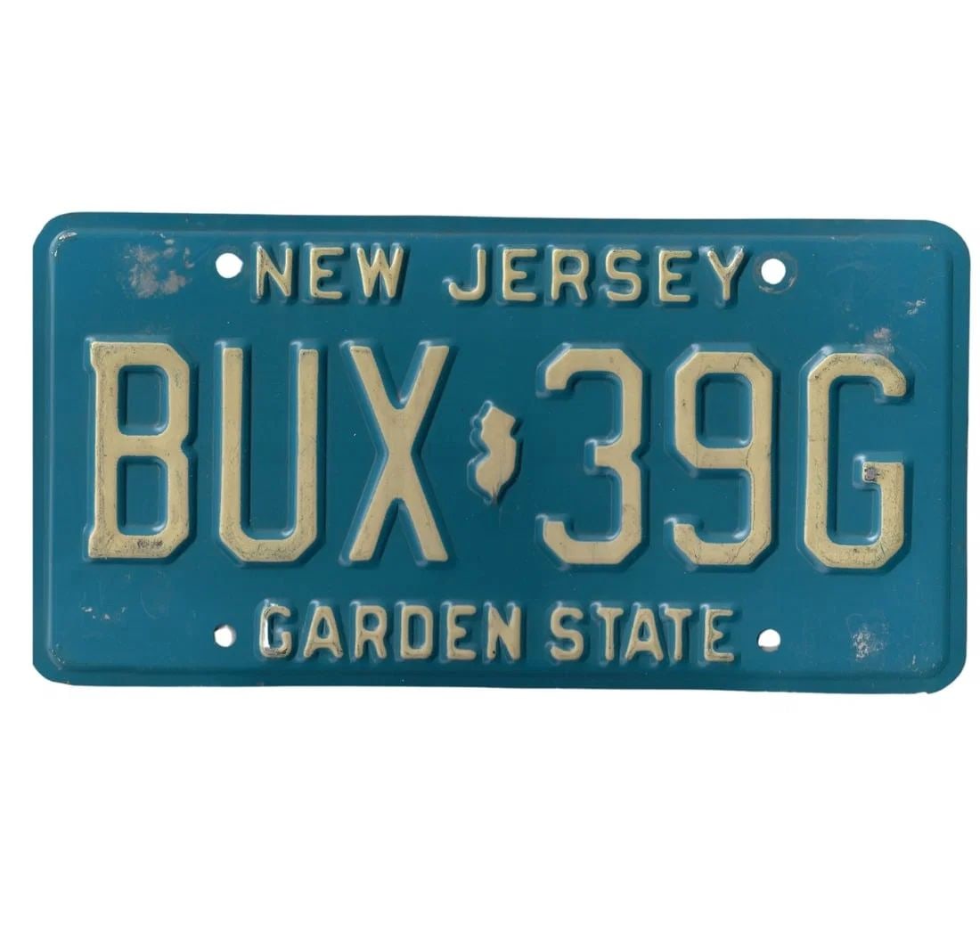 U.S.A. NEW JERSEY CAR NUMBER PLATE, VERY FINE (1 of 1)