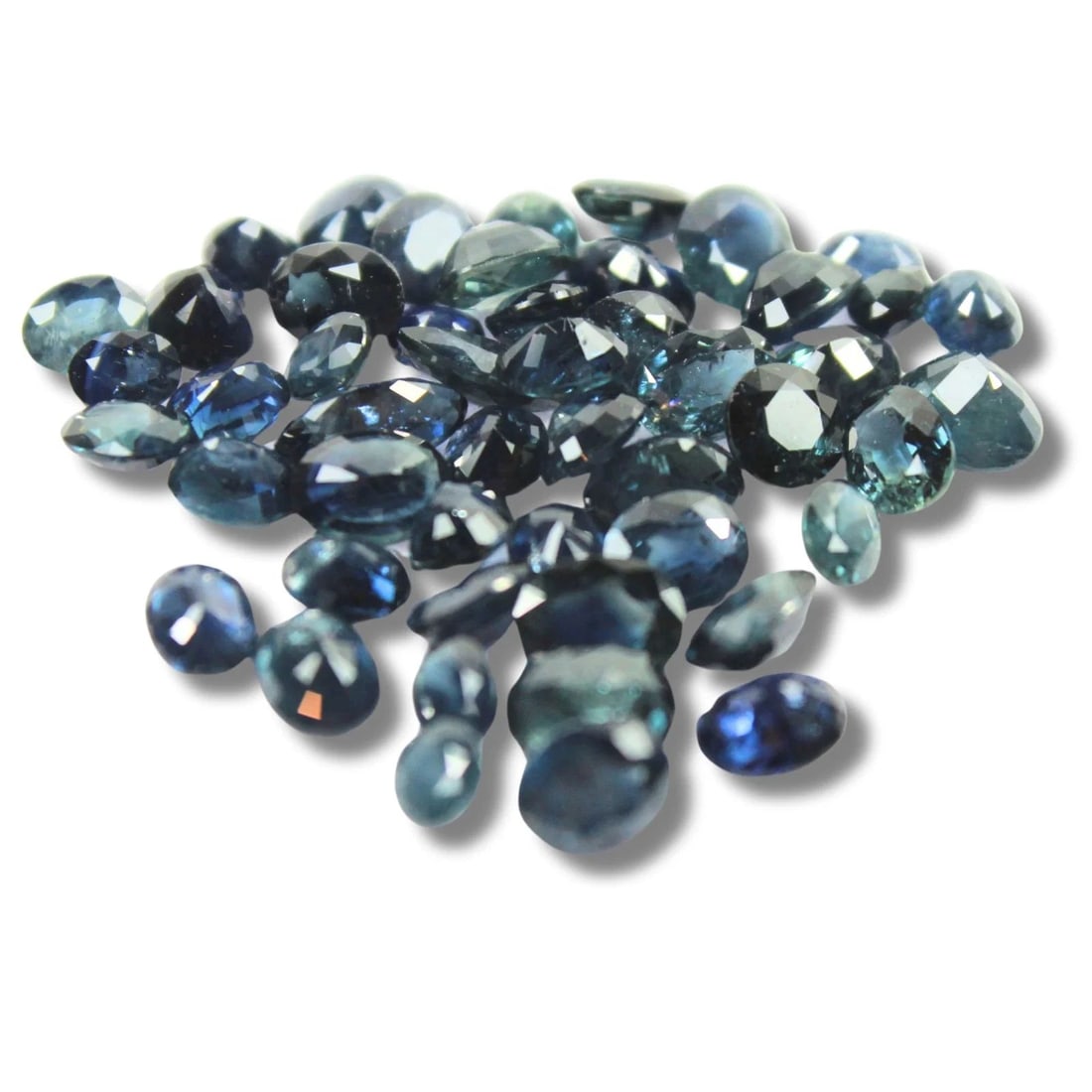 FACETED BLUE SAPPHIRES (50): Faceted Blue Sapphires (50)