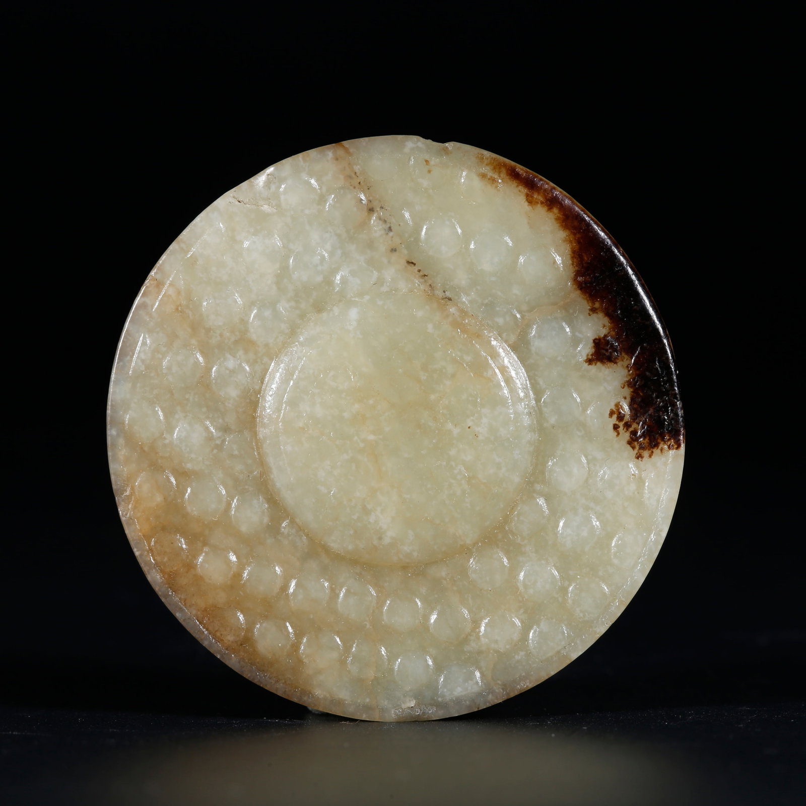 A ANCIENT JADE SWORD FITTING: Ancient Jade Sword Fitting