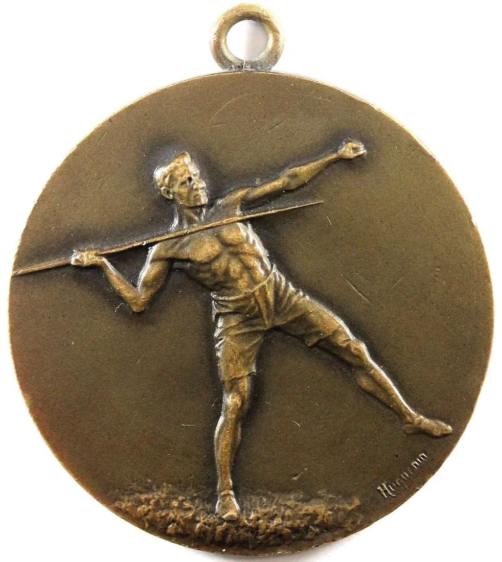 EGYPT '3RD' BRONZE SPORTS MEDAL 1925 WITH GREEK INSCRIPTION, ALEXANDRIA, EGYPT, EXTREMELY FINE (1 of 2)