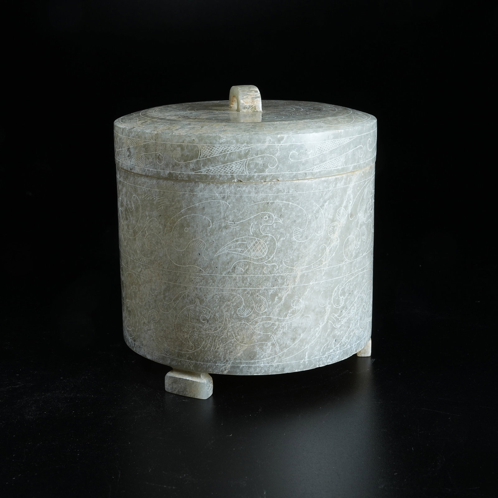 A ANCIENT JADE SLANTING CUP - 2