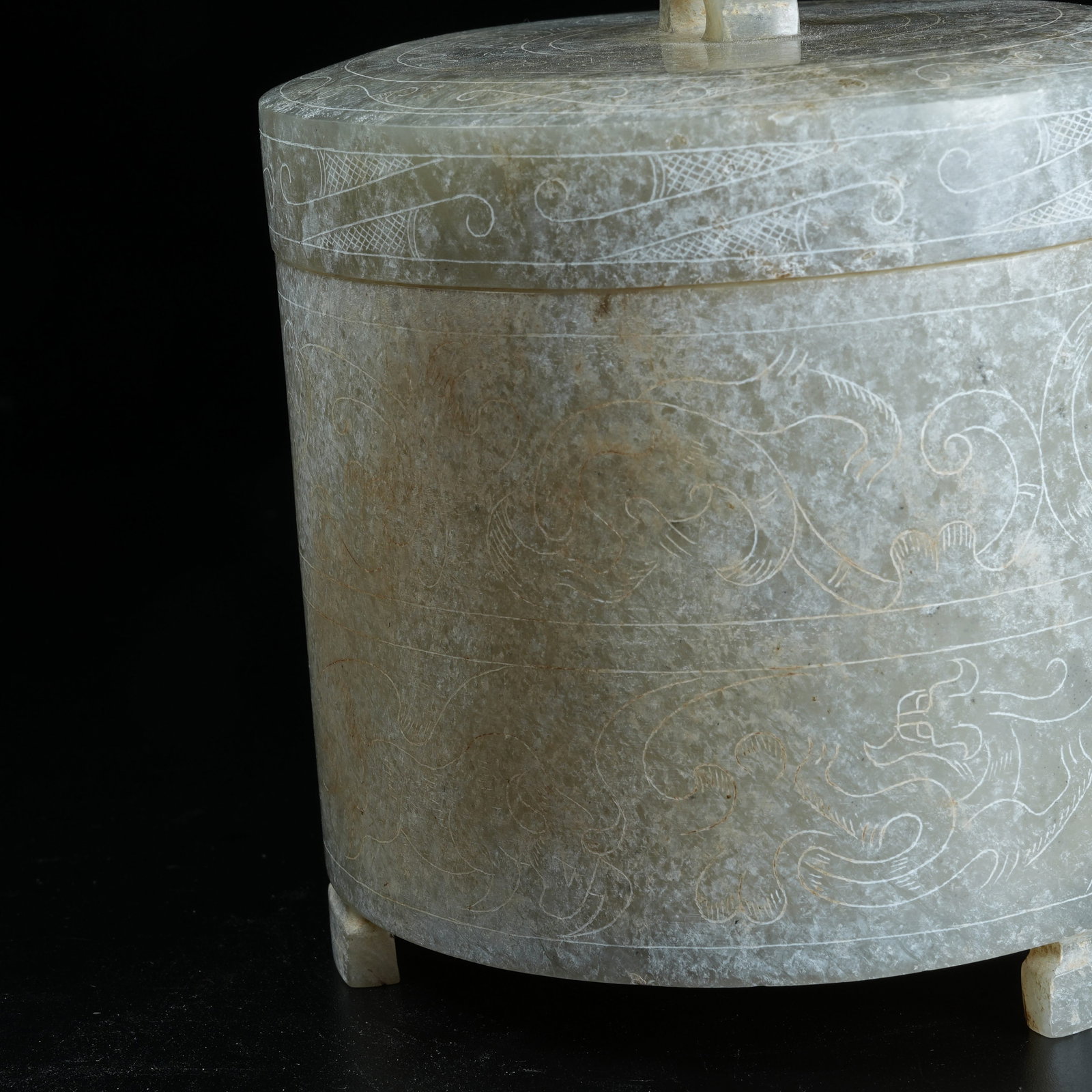 A ANCIENT JADE SLANTING CUP - 5