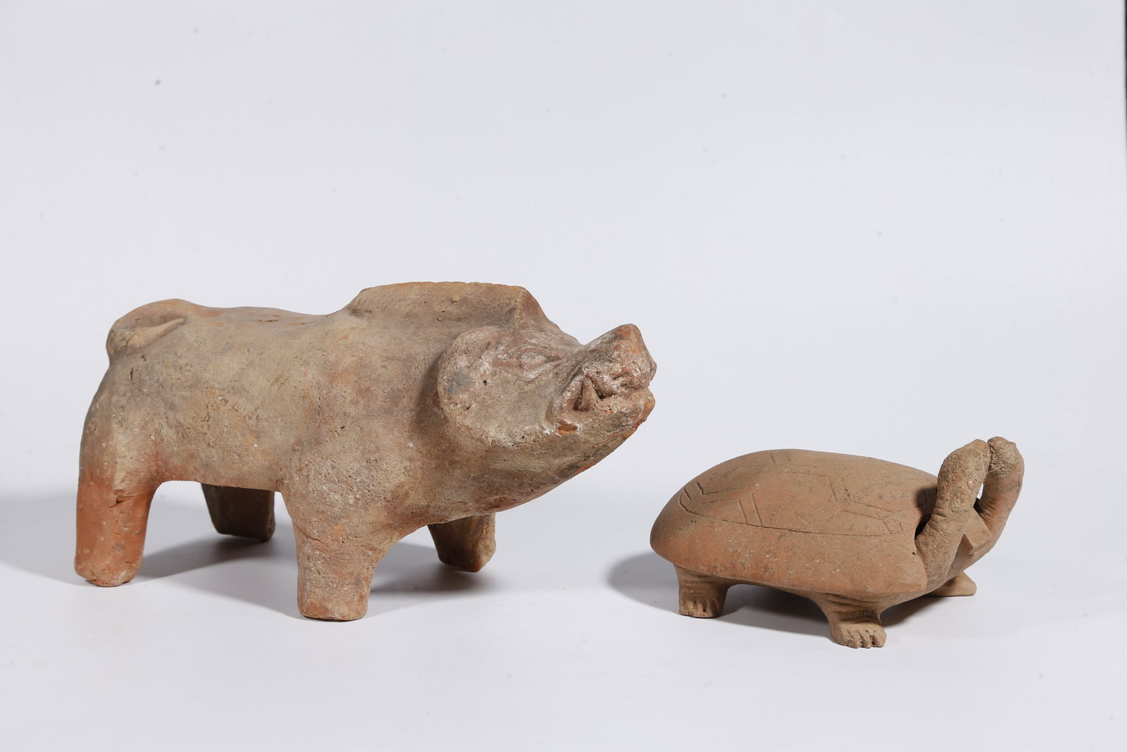 A SET OF YIXING CLAY BEAST ORNAMENTS (1 of 9)
