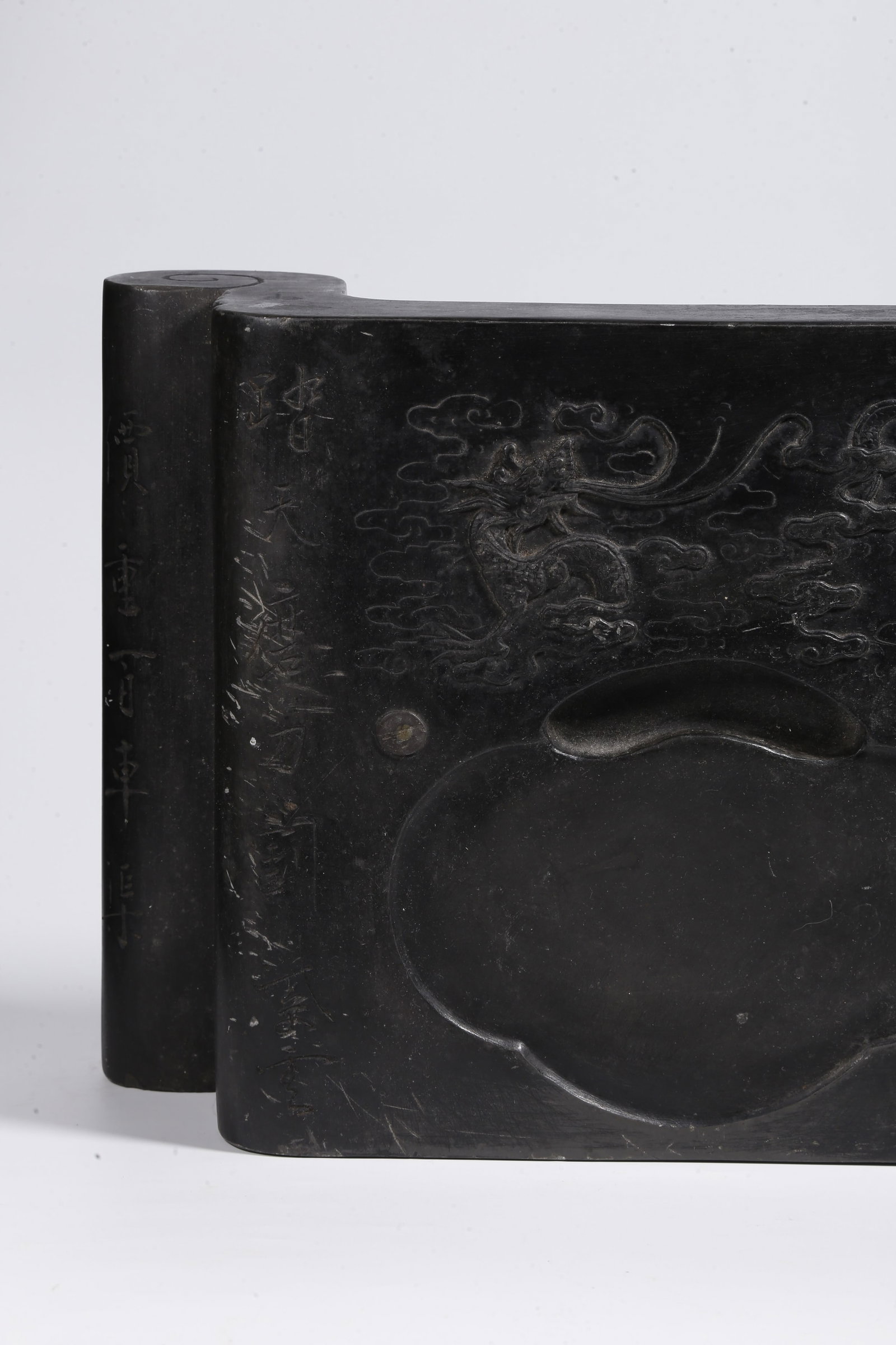 A STONE INK SLAB WITH DRAGON PATTERN - 7