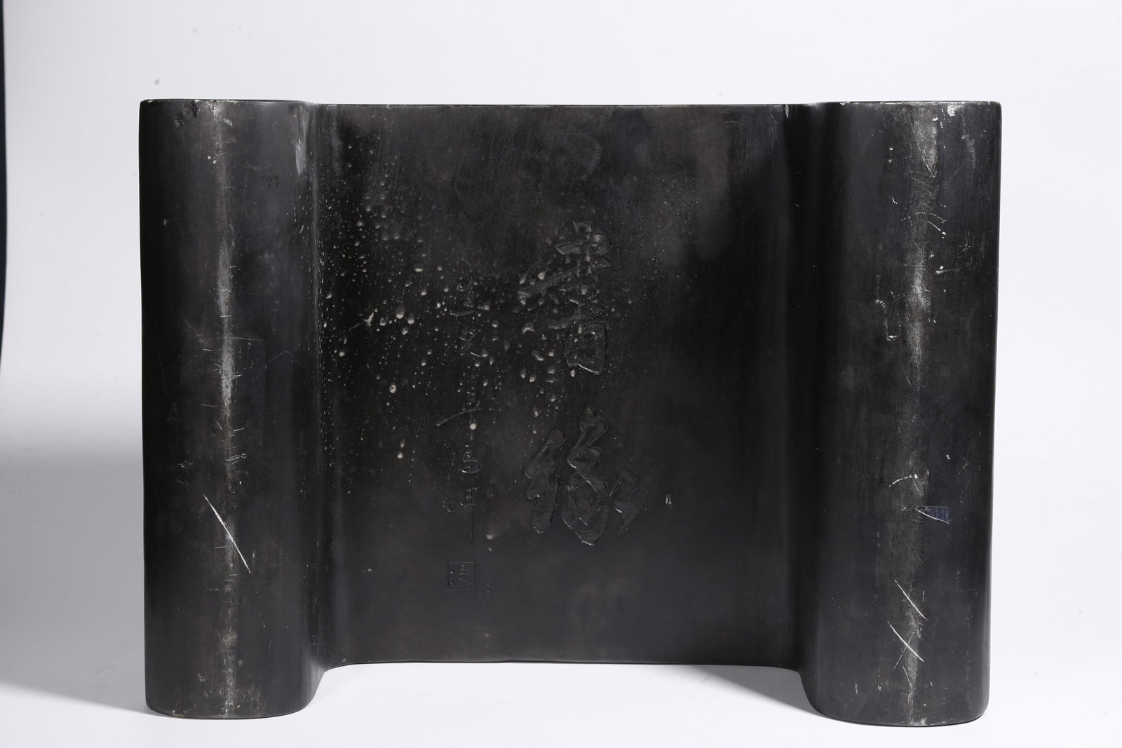 A STONE INK SLAB WITH DRAGON PATTERN - 9