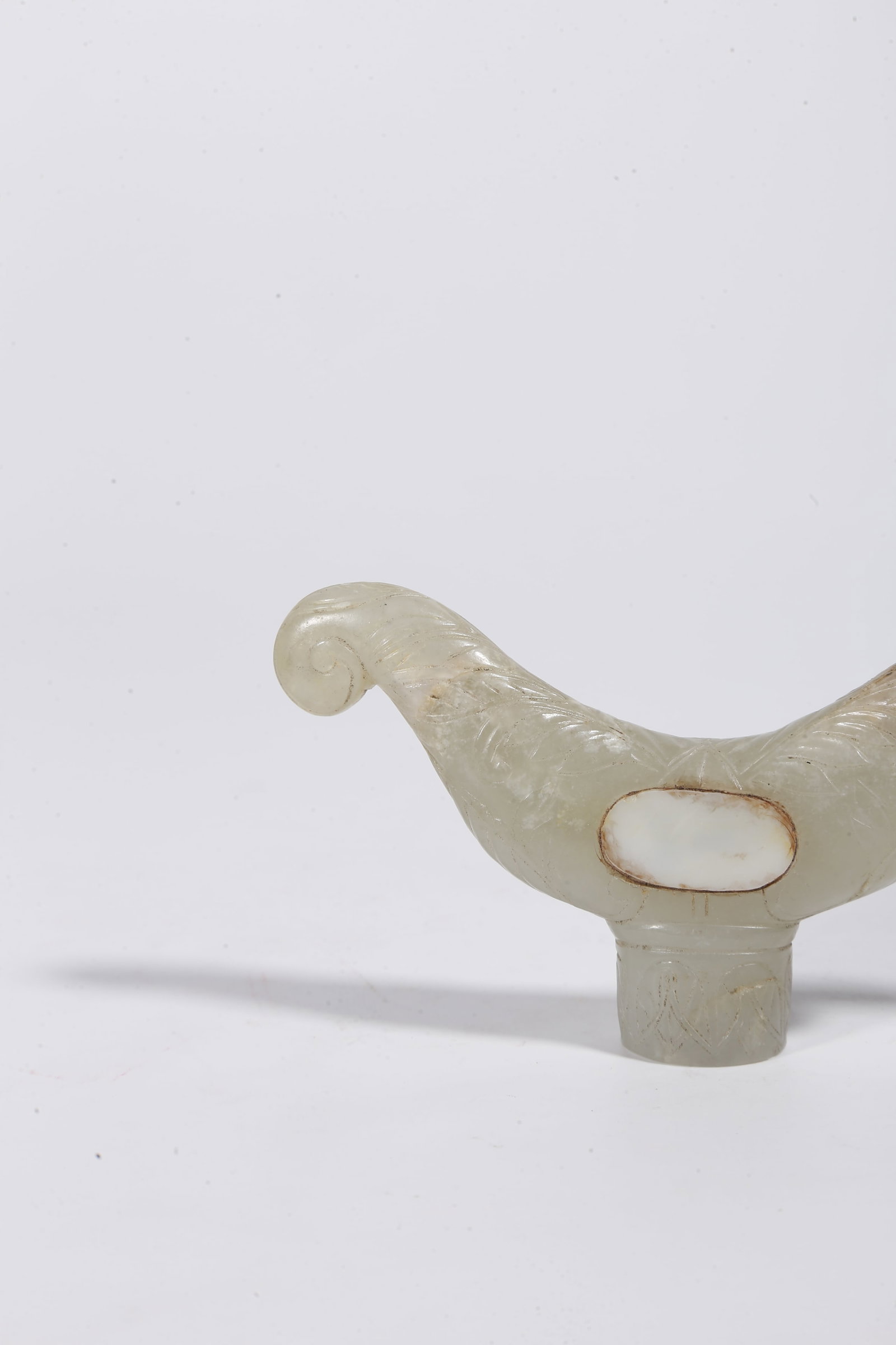 A HETIAN JADE CANE FINIAL - 3