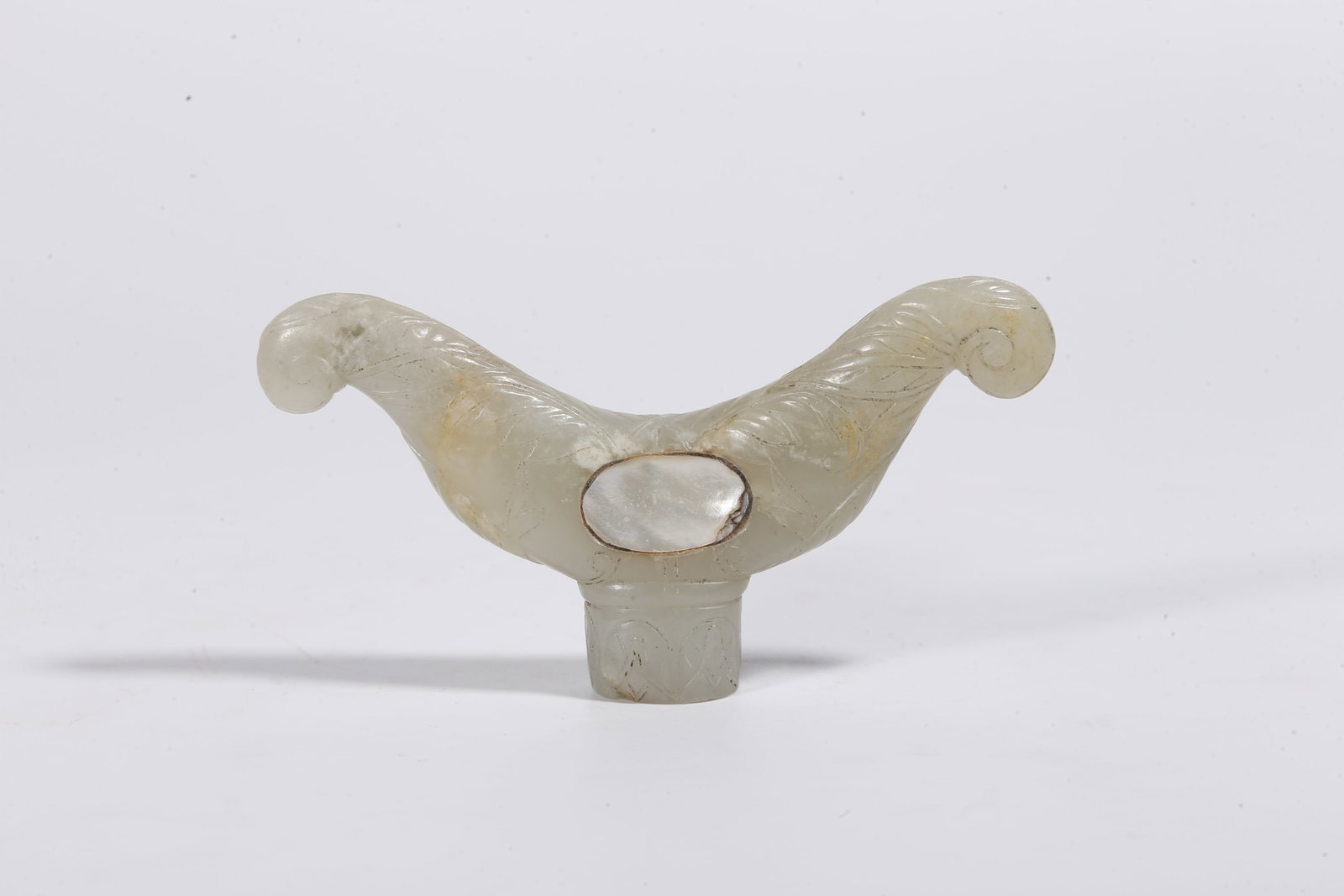 A HETIAN JADE CANE FINIAL - 5