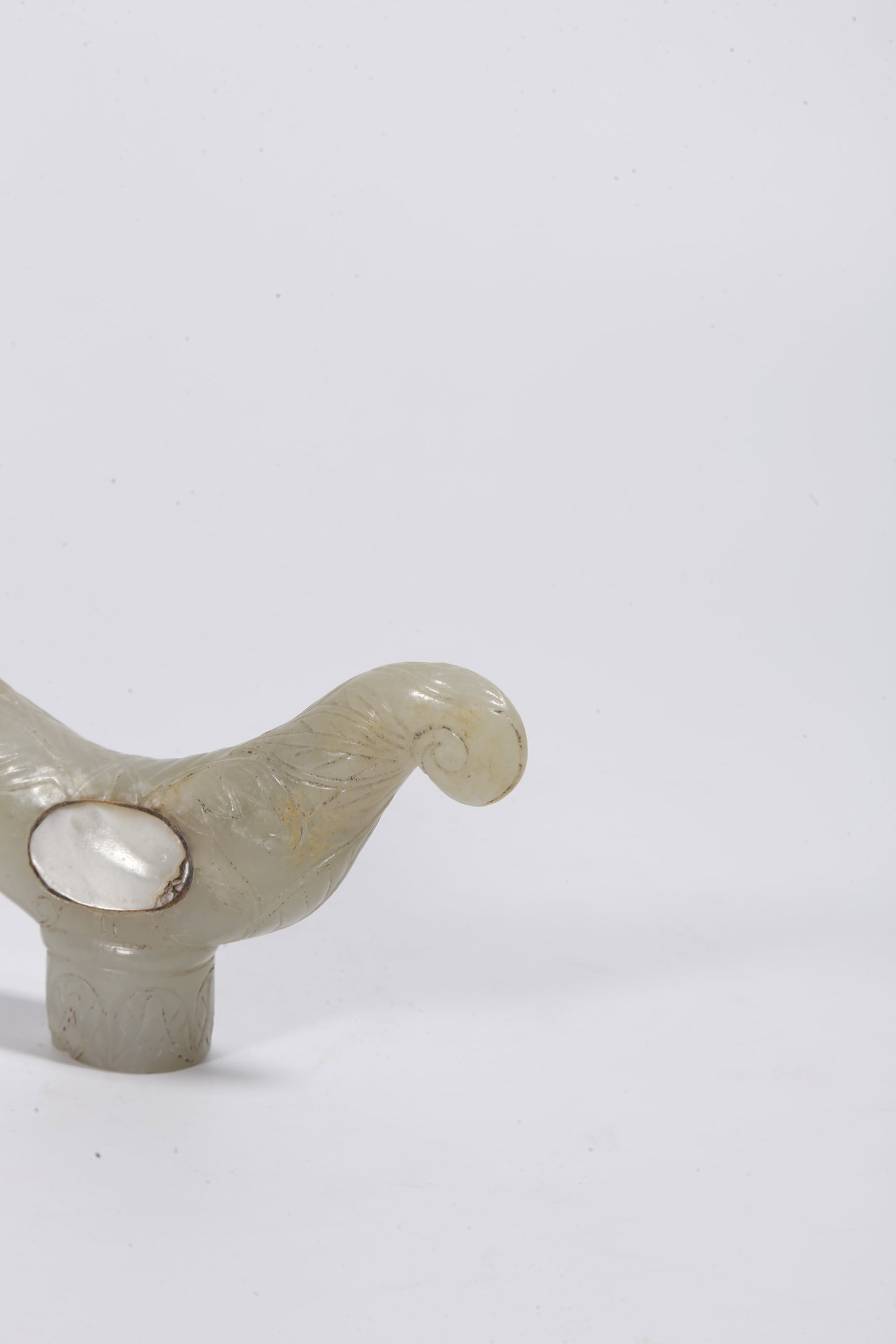 A HETIAN JADE CANE FINIAL - 7