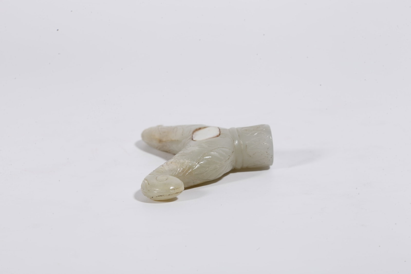 A HETIAN JADE CANE FINIAL - 8