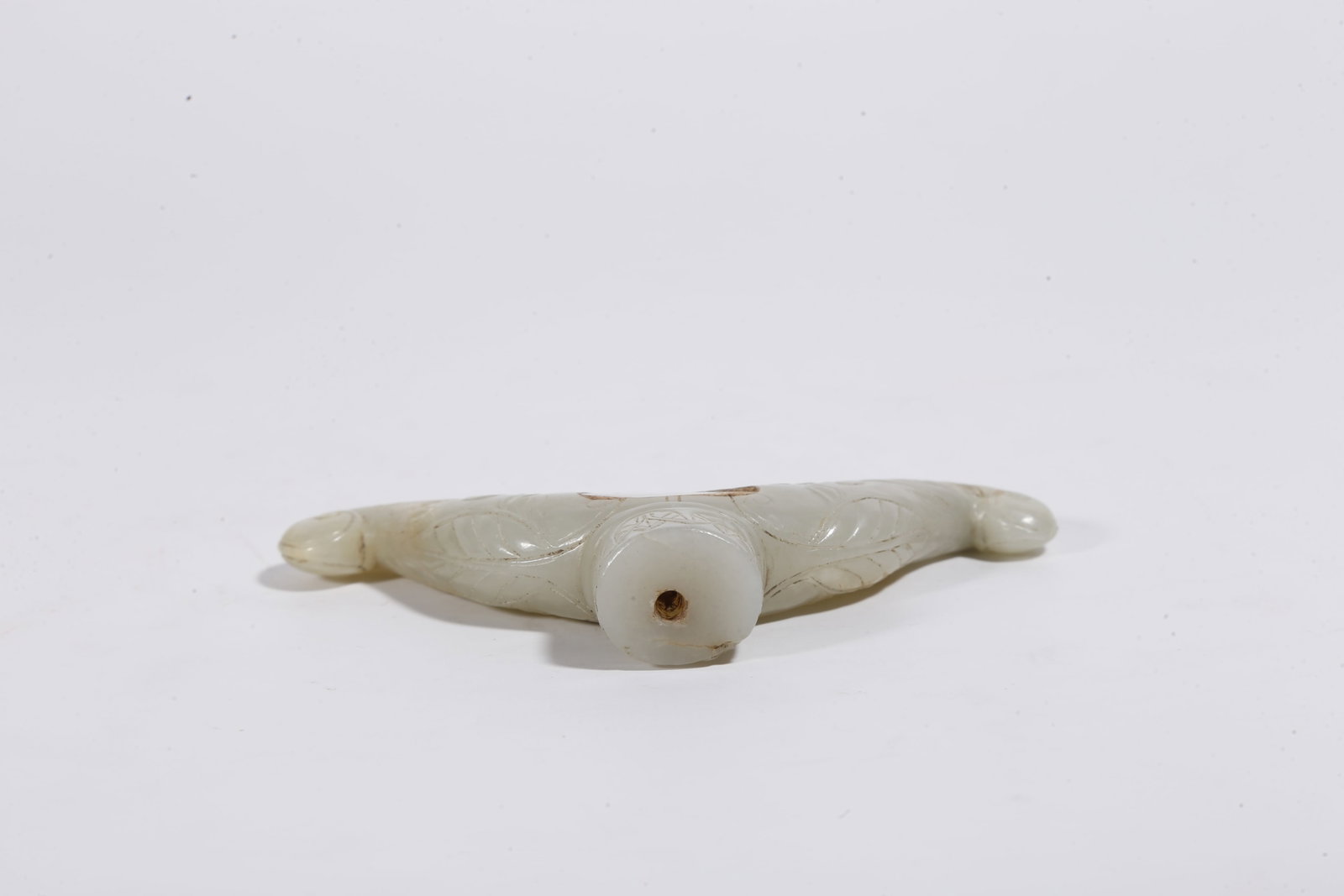 A HETIAN JADE CANE FINIAL - 9