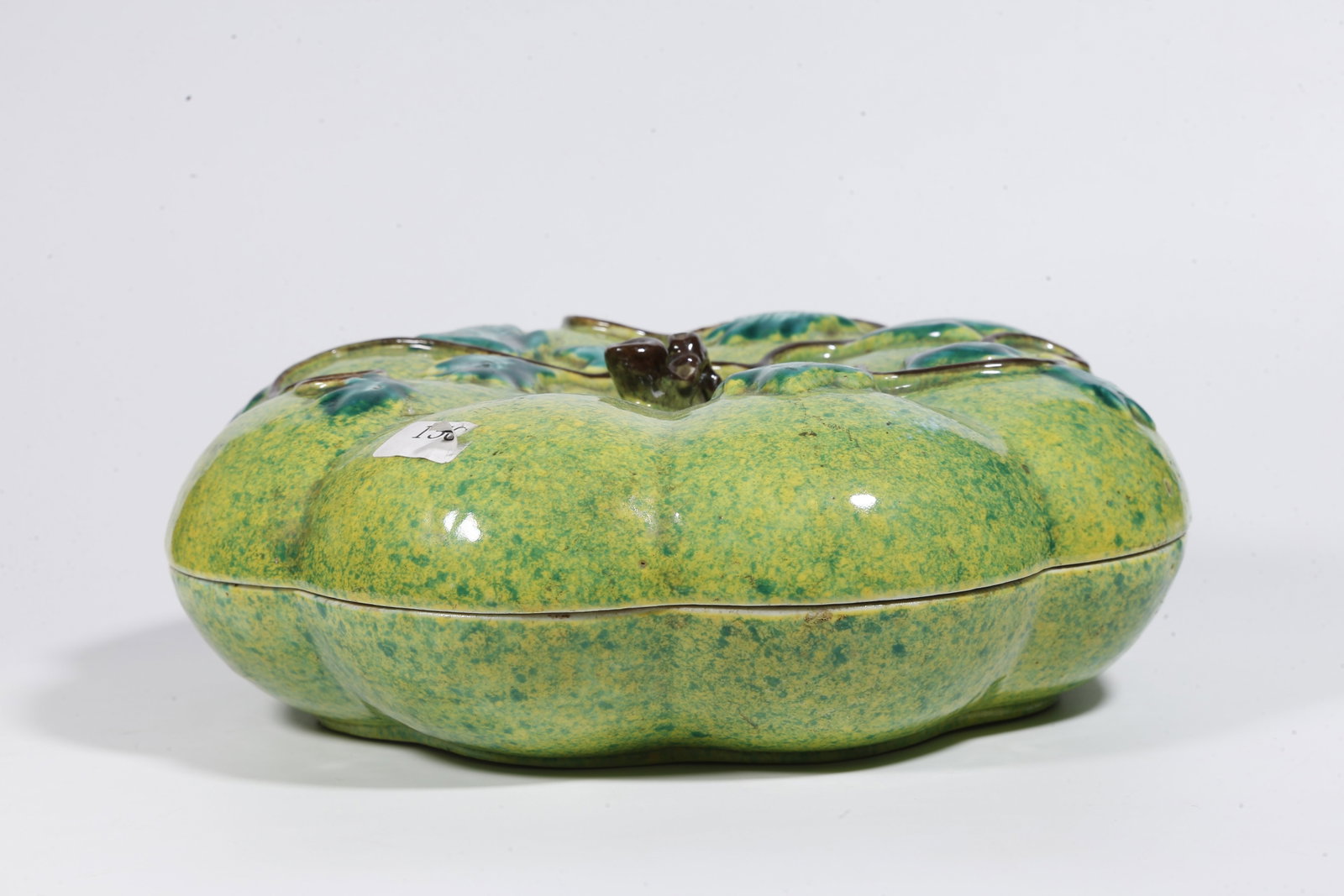 A BIONIC PORCELAIN PUMPKIN-SHAPED COVERED BOX - 5