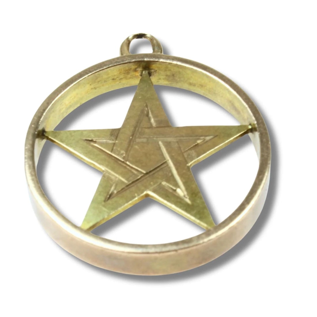 VINTAGE STAR PENDANT WITH 5 POINT STAR IN 9CT YELLOW GOLD: Vintage Star Pendant with 5 Point Star in 9ct Yellow Gold