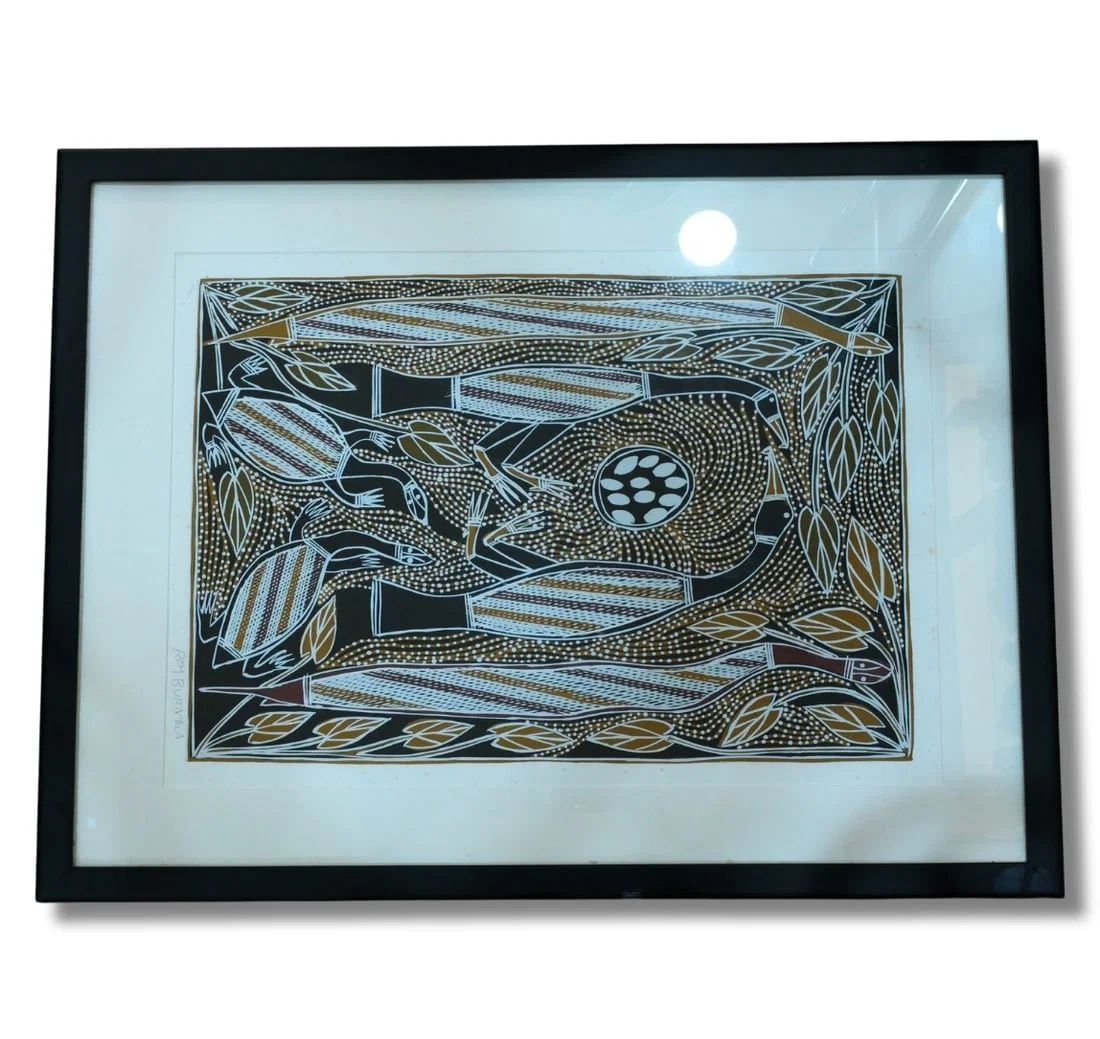 ABORIGINAL ART PRINT BY ROY BURNYILLA (AUSTRALIAN, 1956 -) (1 of 3)