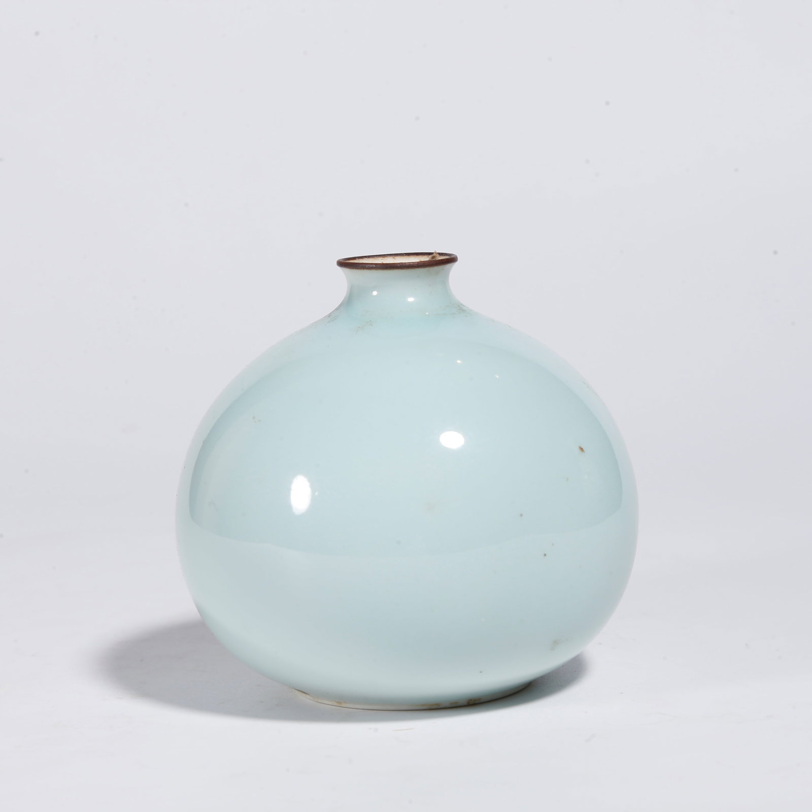 A SKY-BLUE GLAZED WATER POT: Sky-Blue Glazed Water Pot
