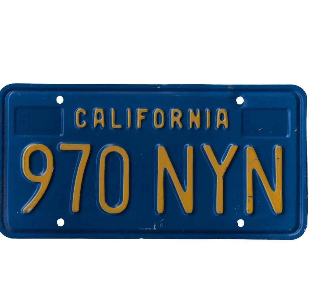 U.S.A. CALIFORNIA CAR NUMBER PLATE (1977), VERY FINE (1 of 1)