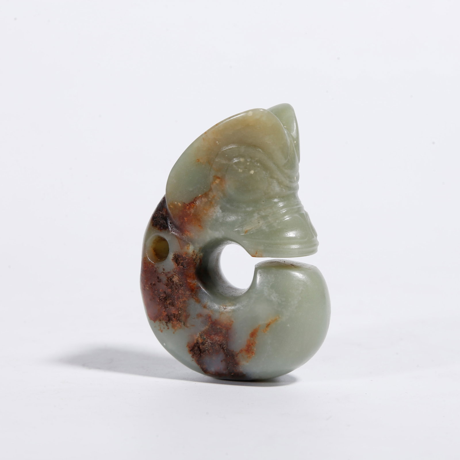 A ARCHAIC JADE PIG DRAGON: Archaic Jade Pig Dragon