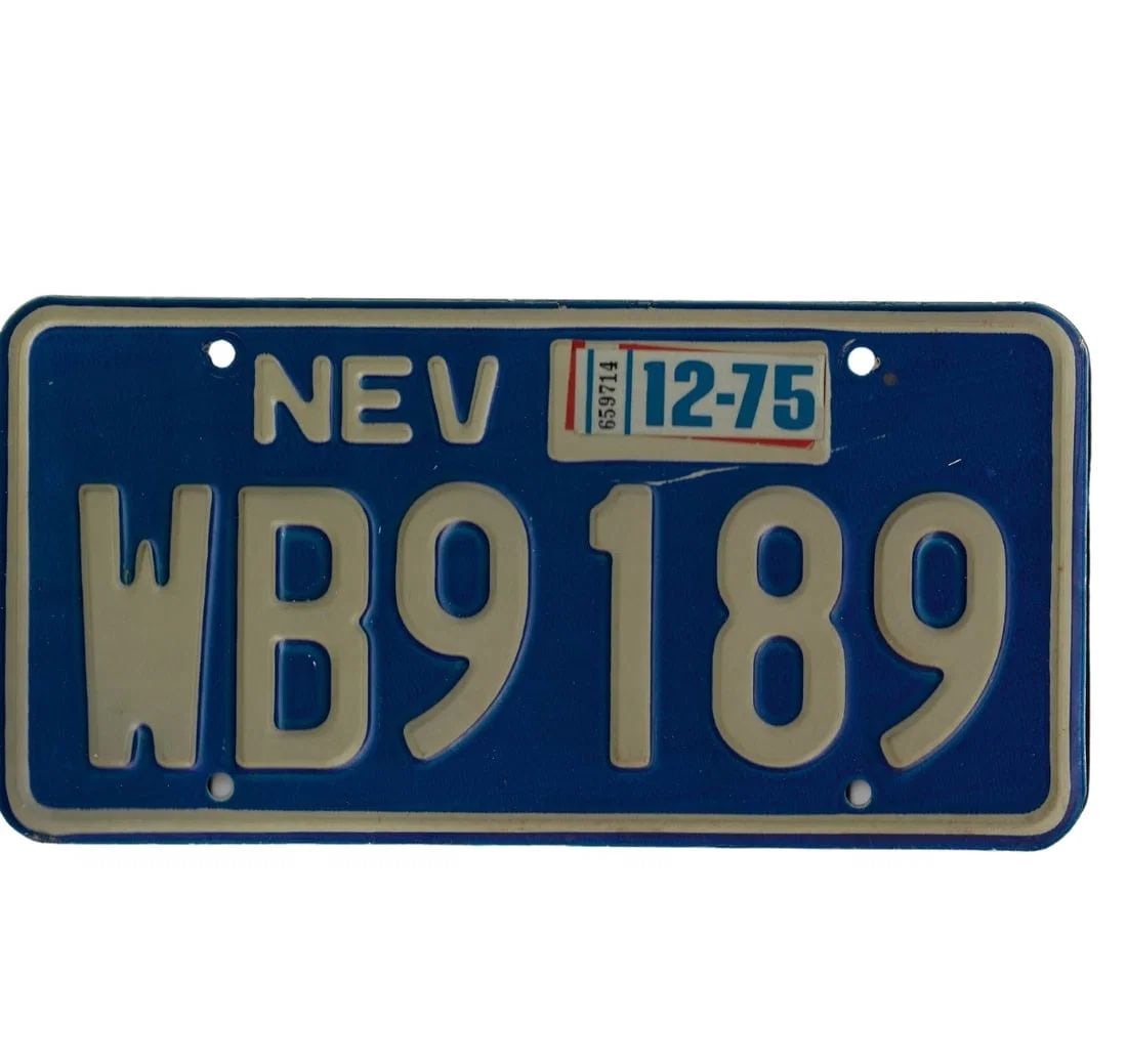 U.S.A. NEVADA CAR NUMBER PLATE, (19)75, VERY FINE: U.S.A. Nevada Car Number Plate, (19)75, Very Fine