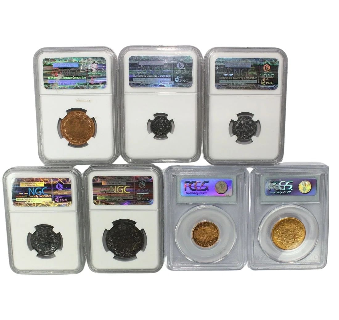 CANADA 1911-1912 SILVER & GOLD SET 'SPECIMEN' SET (7 COINS): Canada 1911-1912 Silver & Gold Set 'Specimen' Set (7 coins)