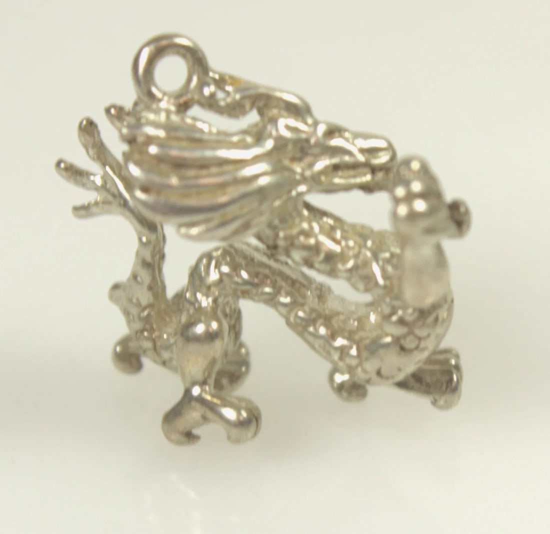DRAGON CHARMS IN STERLING (925) SILVER: Dragon Charms in Sterling (925) Silver