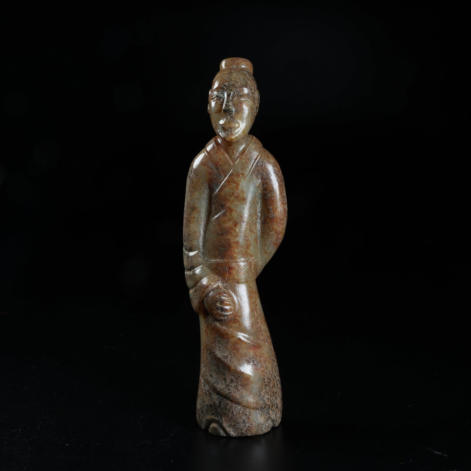 A ARCHAIC JADE FIGURINE: Archaic Jade Figurine