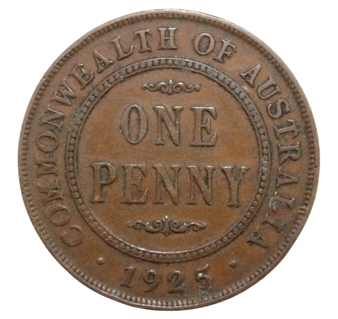 AUSTRALIA 1925 PENNY, GOOD FINE (1 of 2)