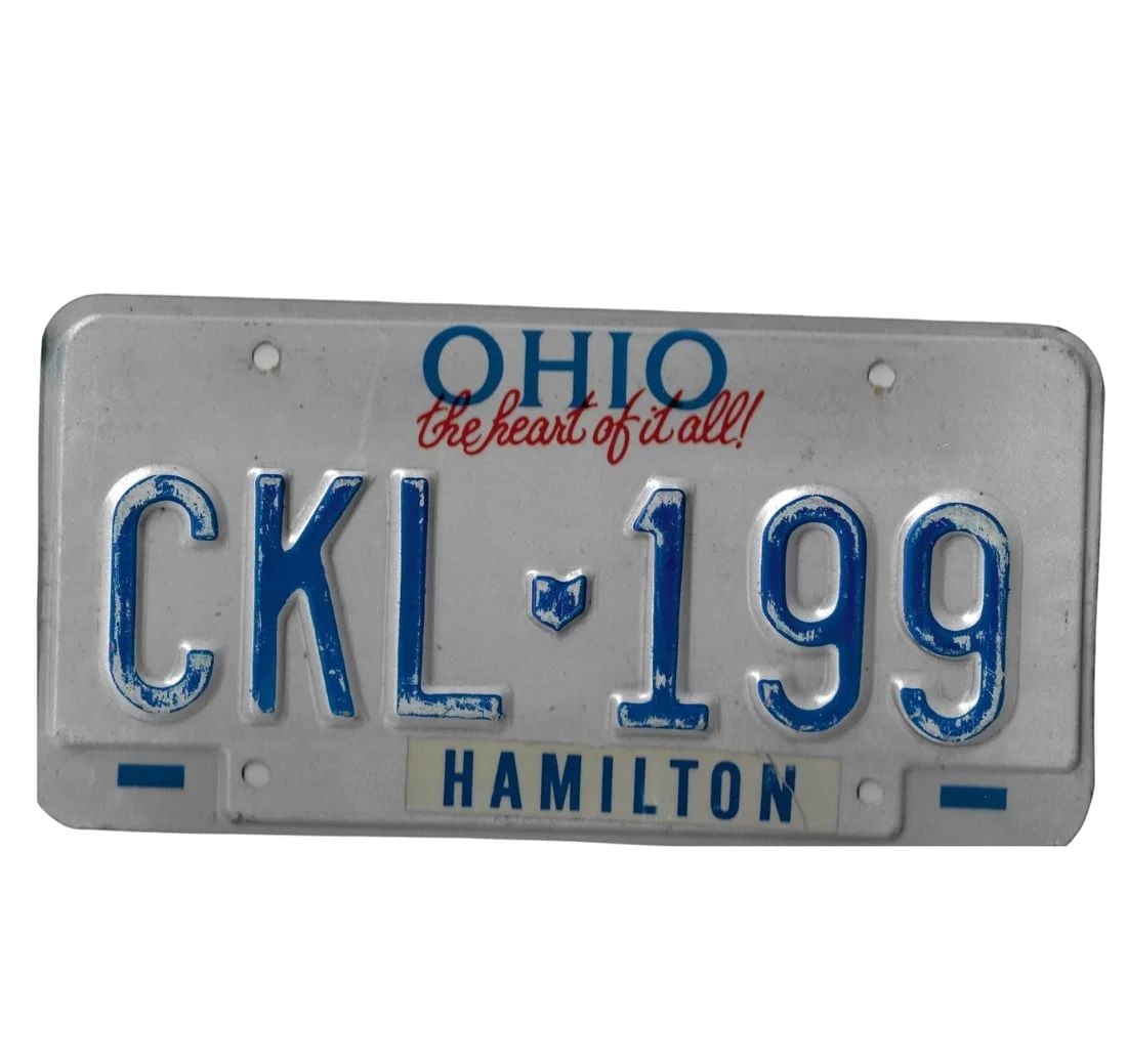 U.S.A. OHIO - HAMILTON CAR NUMBER PLATE, VERY FINE (1 of 1)