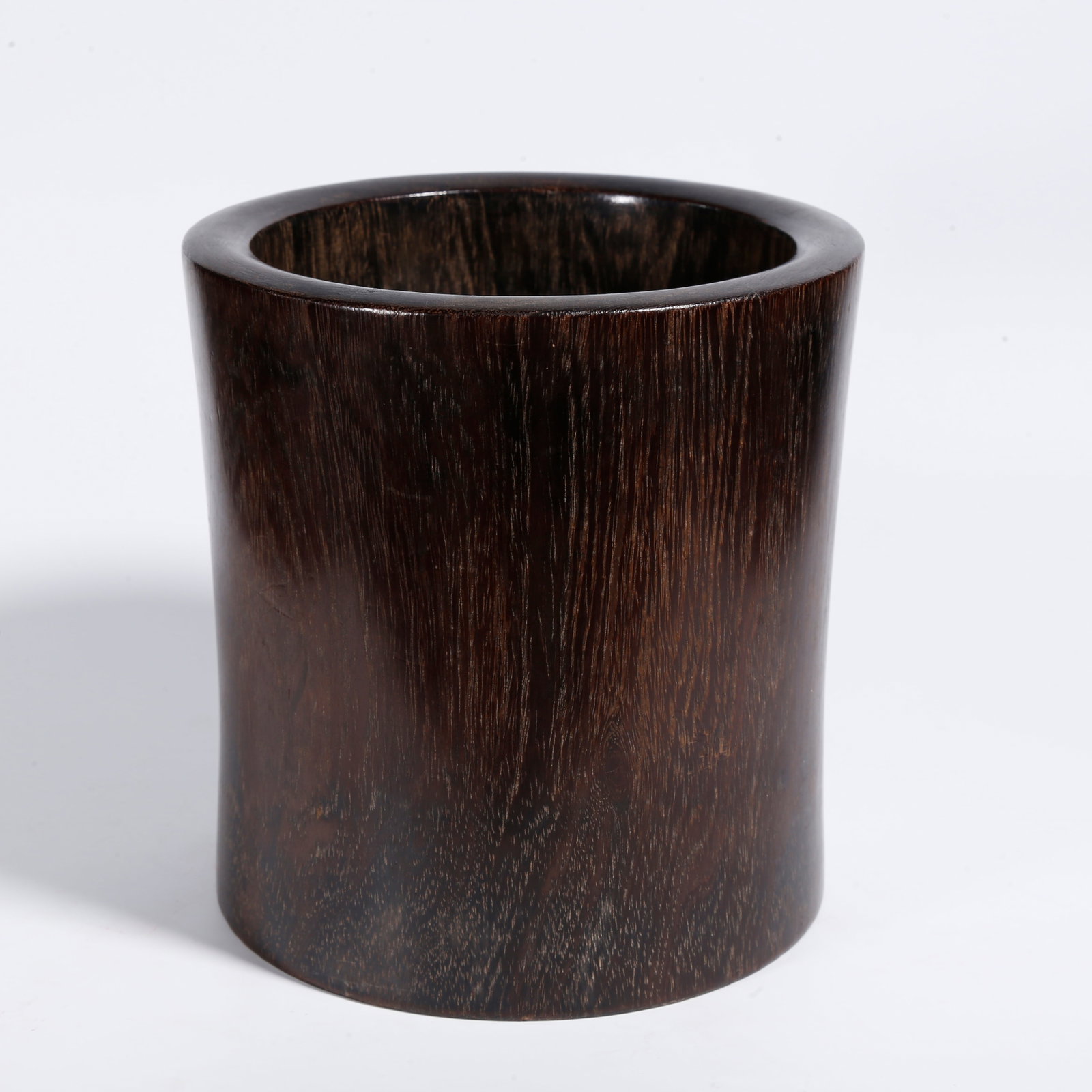 A RED SANDALWOOD BRUSH POT: Red Sandalwood Brush Pot