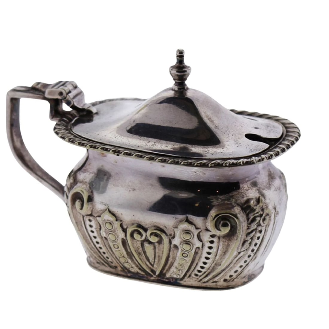 QUALITY SILVER-PLATE VESSEL WITH HINGED LID (1 of 2)