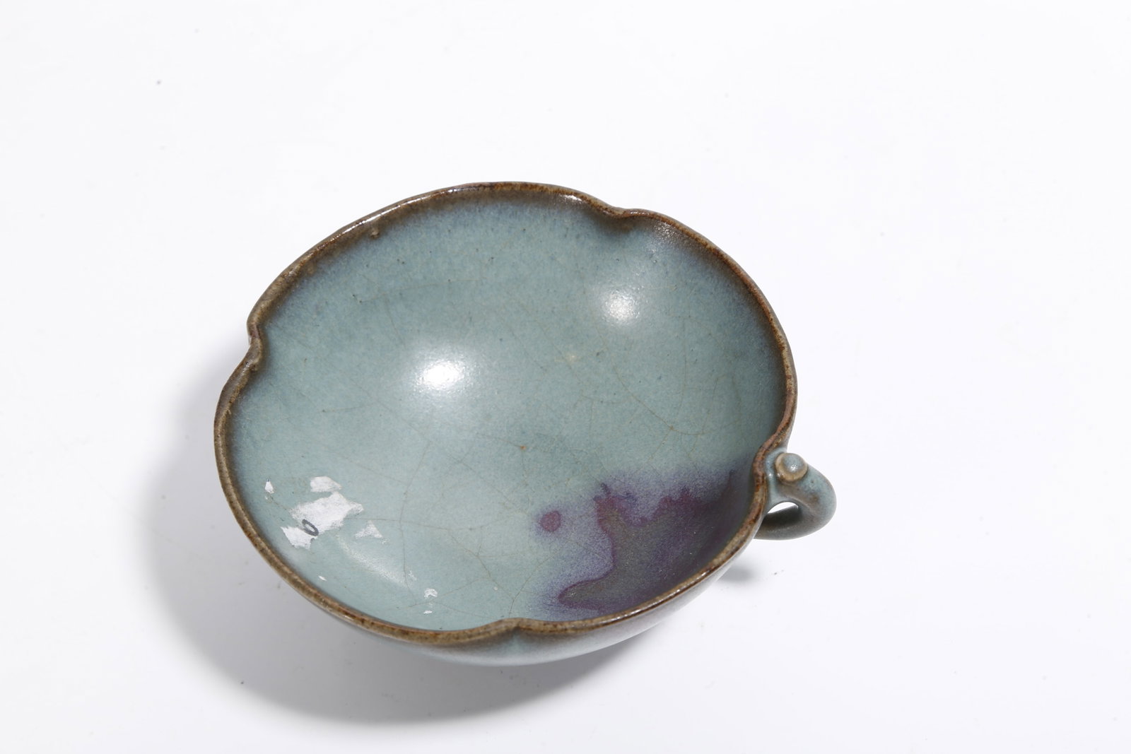 A JUN KILN HANDLED CUP - 6