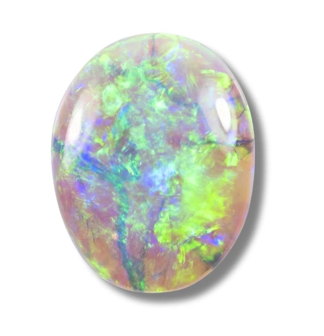 AUSTRALIA SOLID BLACK OVAL-SHAPED OPAL (1 of 5)