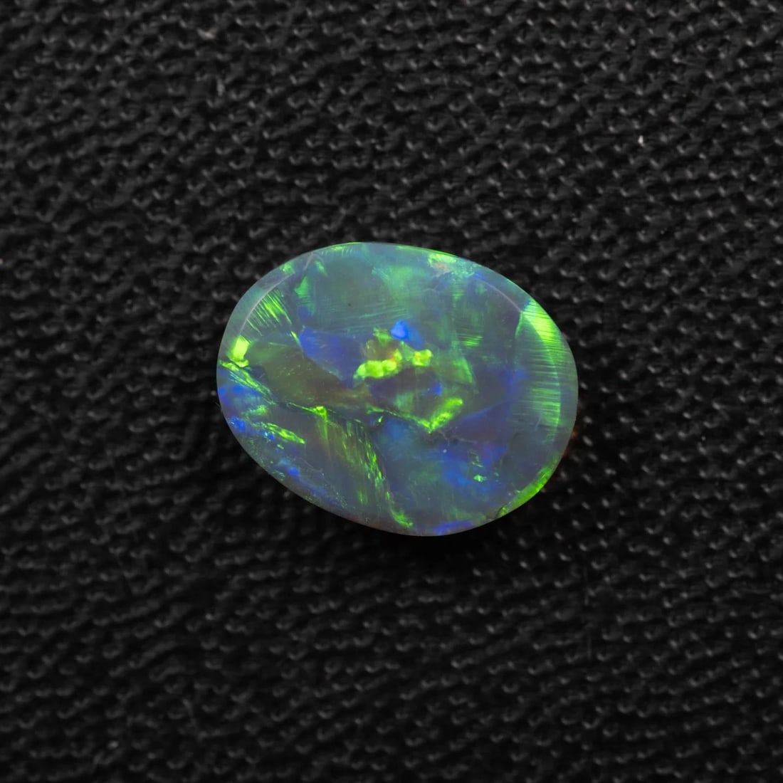 AUSTRALIA SOLID BLACK OVAL-SHAPED OPAL - 4