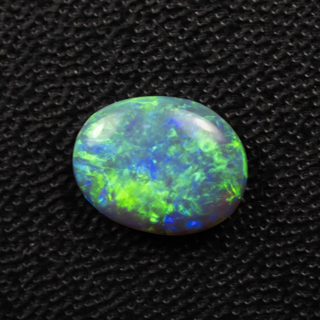 AUSTRALIA SOLID BLACK OVAL-SHAPED OPAL - 5