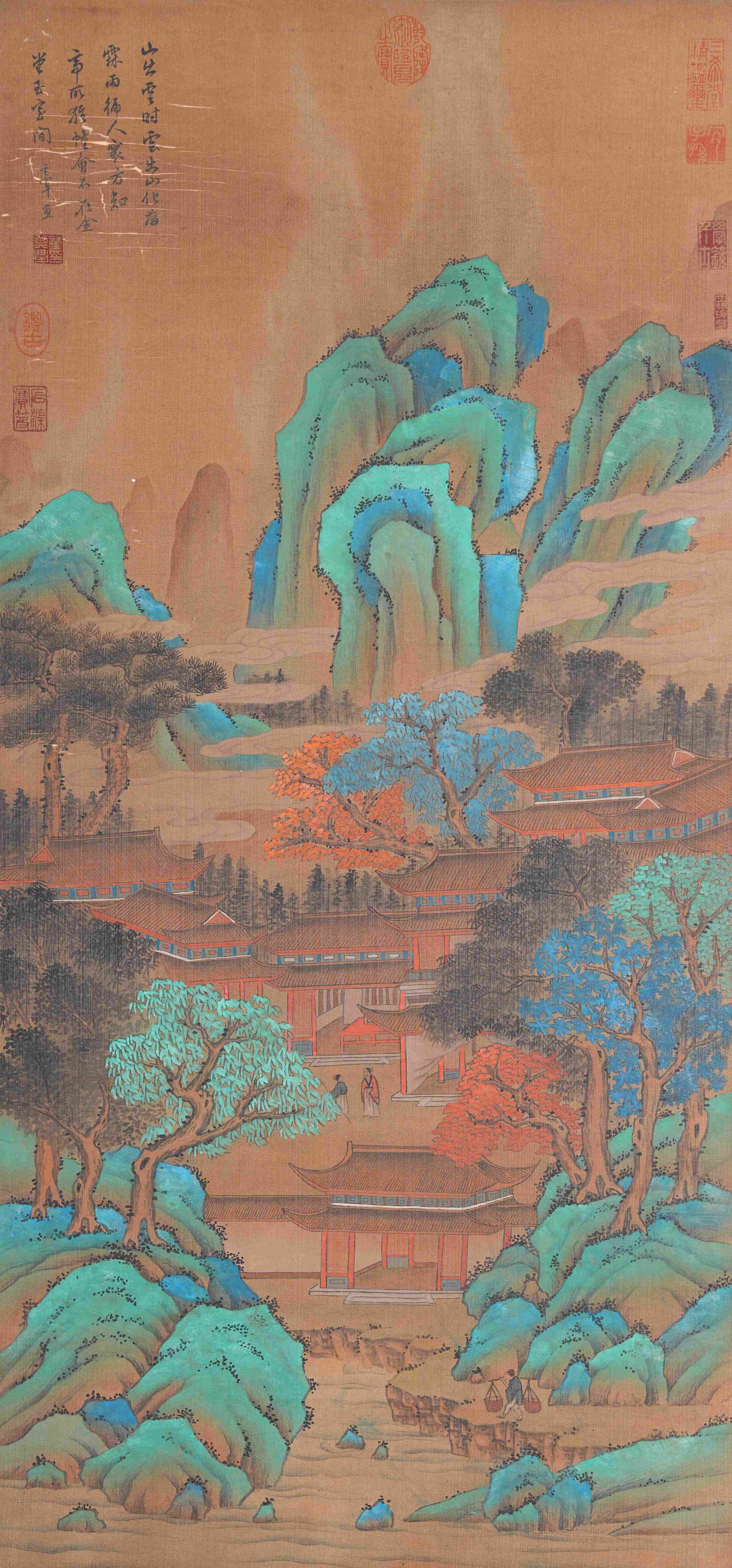 A LANDSCAPE PAINTING ON SILK BY DONG QICHANG.董其昌 (1 of 10)