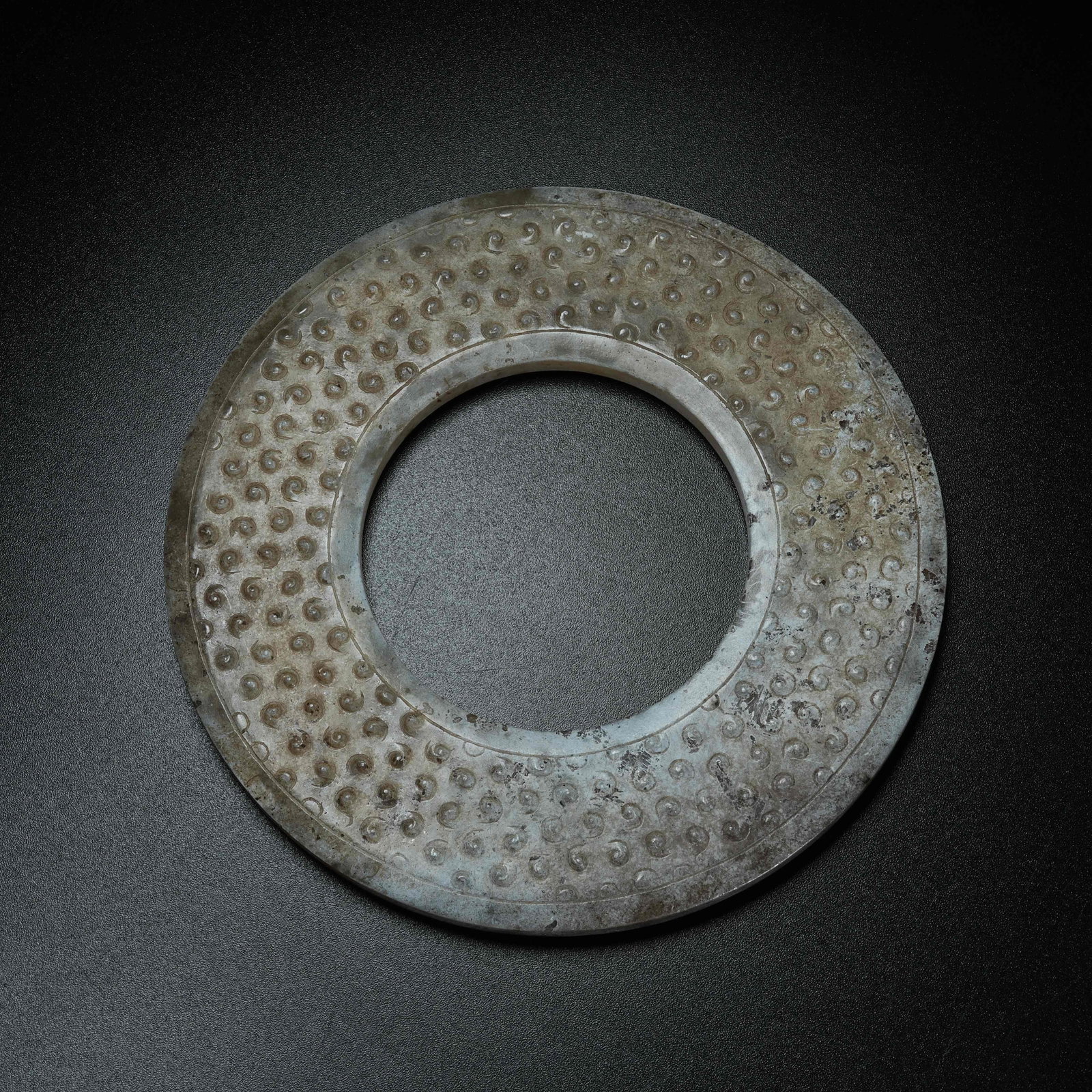 A ARCHAIC JADE BI DISC: Archaic Jade Bi Disc