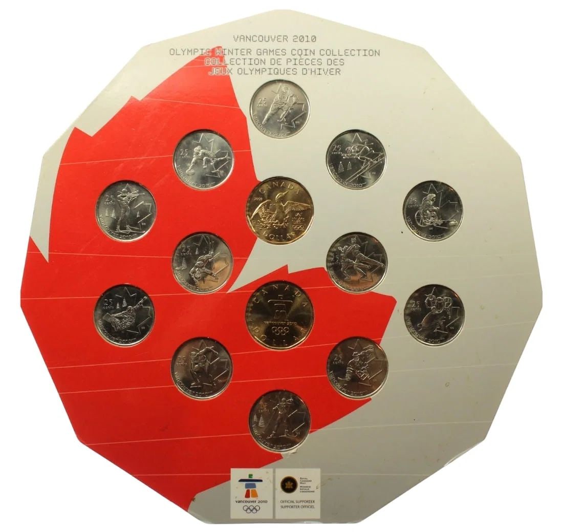 CANADA 2010 'WINTER OLYMPICS" MINT SET, UNCIRCULATED (14 COINS)( (1 of 2)